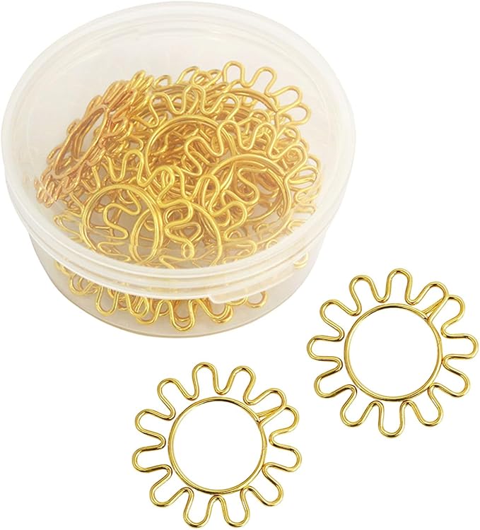 Sunflower Shape Paper Clip yyangz 20PCS Cute Sunflower Bookmark Marking Document Organizing Clip