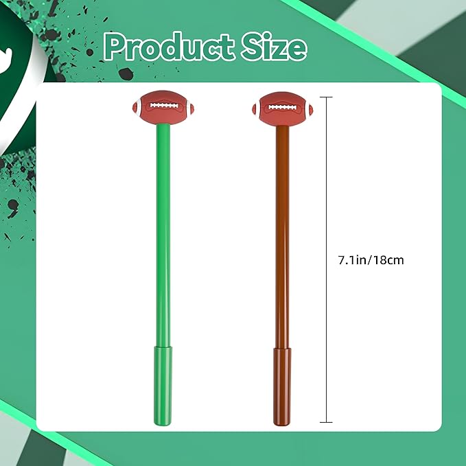 LiYiQ 50 Pcs Football Cartoon Cute Fun Pens for Kids Kawaii FootballShape Gel Black Ink Pen Cute Football Pens for School Office Home Student Kids Present