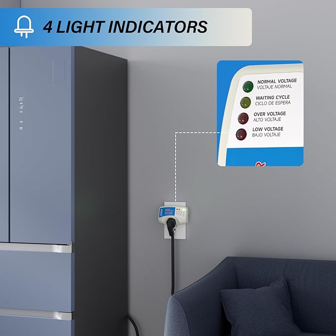 BSEED Voltage Protector, Single Outlet Surge Protector Plug in for Home Appliance Multi Function Plug with Protection Wall Mount Power Suppressor for TV/PC/Refrigerator, 15A, 125V, 1875W, 2 Pack