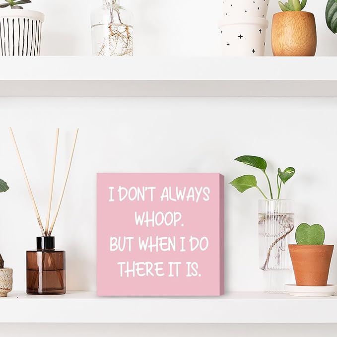 Pink Cubicle Decorations Office Decor for Women Desk Funny Quotes Office Supplies Accessories Gifts for Coworker Friends Female Funny Home & Bathroom Sign Decorations