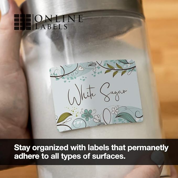 3 x 2 Rectangle Labels - Permanent, White Matte - Wax Melt, Soap, Address Labels - Pack of 250 Labels, 25 Sheets - Inkjet/Laser Printers - Online Labels