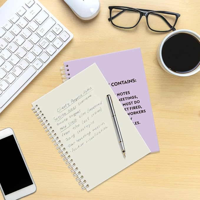 Pointless Notes from Boring Meetings Funny Purple Golden Spiral Notebook, Humorous Office Gifts, Gag Gifts for Coworkers, Funny Office Sarcastic Gifts for Coworkers,Team Members, Employees