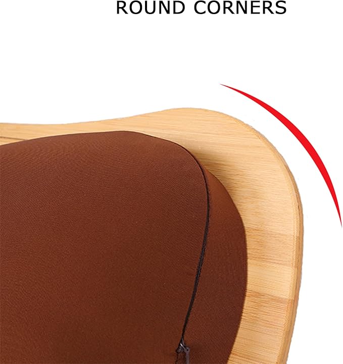 SUMISKY Lap Desk for 14" Laptops-Bamboo Laptop Desk with Cushion & Phone Holder, Portable Laptop Stand with Tray, 15x11 Inches