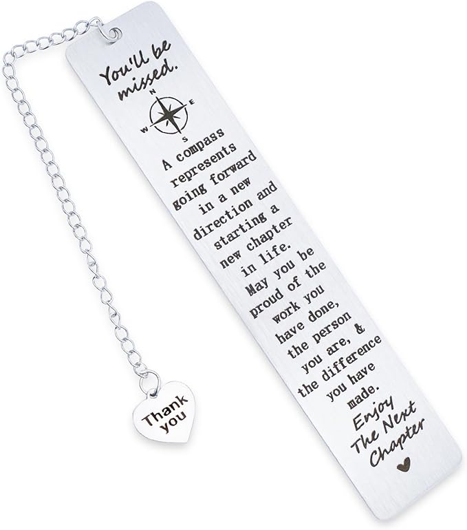 Farewell Gifts for Coworkers & Friends - Retirement & New Job Gifts for Colleagues & Boss - Thank You Bookmarks for Employees & Teachers