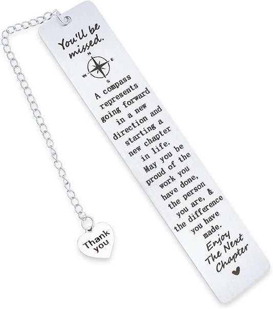 Farewell Gifts for Coworkers & Friends - Retirement & New Job Gifts for Colleagues & Boss - Thank You Bookmarks for Employees & Teachers