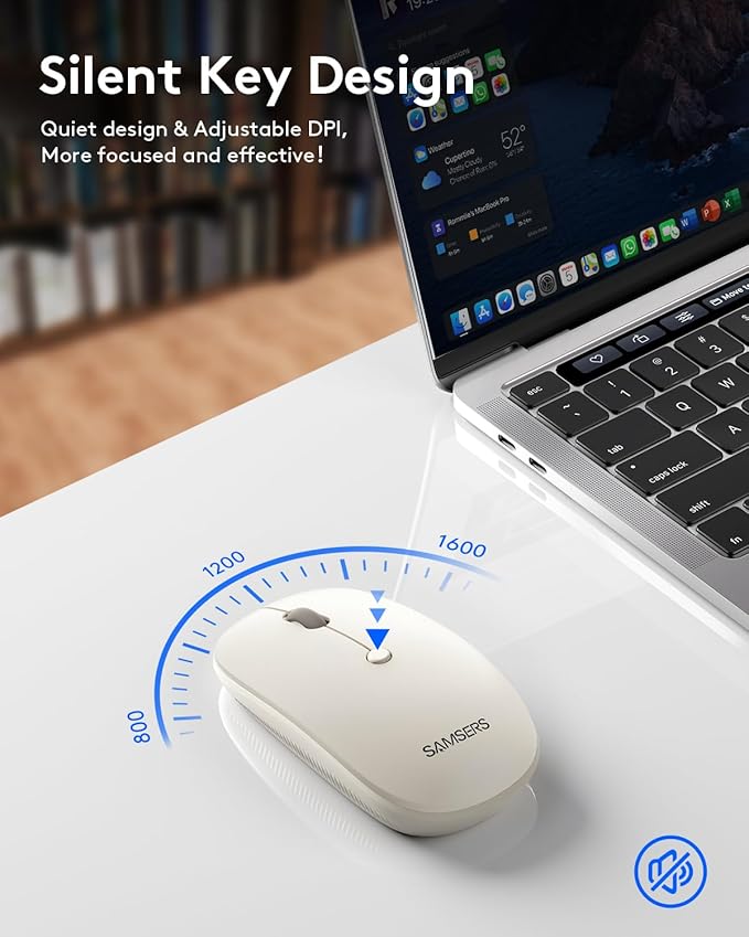 Foldable Keyboard and Mouse, Samsers Folding Bluetooth Keyboard Combo, 2.4G + BT5.0 x 2, Full-Size Portable Travel Keyboard & Rechargeable Wireless Mouse for Windows Android iOS Mac OS, Starlight