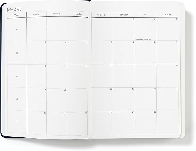Wykeham's Executive 2026 Daily Journal Planner – US Public Holidays & Format – Customization Available (Personalized Royal Blue, 8.5"×5.5")