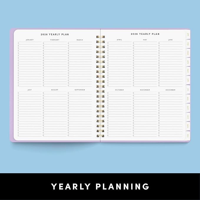 PAPERAGE 2026 Weekly & Monthly Planner, 12 Months (January 2026 - December 2026), 9.2 in x 11.2 in, Spiral Bound 2026 Planner with Weekly, Monthly & Yearly Views, Note Pages & Inner Pocket – Dark Green