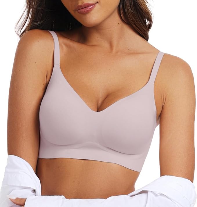 OEAK Womens Wireless Bras Comfortable Push Up Bra No Underwire Bra Full Support Lift Bralette Everyday Seamless Tshirt Bras