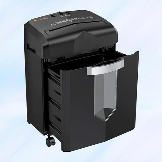 Bonsaii 12-Sheet Micro-Cut Paper Shredder, 55-Min Continuous Run, Shreds CDs/Credit Cards/Staples, 4.2-Gal Pull-Out Bin w/Clear Window, 360° Casters – Black