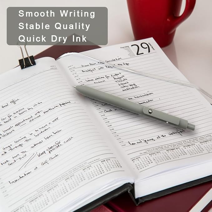 VICO Gel Pens, 5 Pcs 0.5mm Quick Dry Black Ink Pen Fine Point Smooth Writing Pens, Aesthetic Cute Office School Supplies Gifts for Women Men, High-End Series for Journaling Note Taking