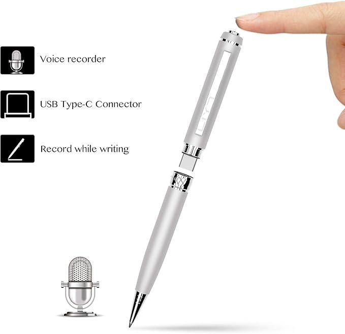3 in1Luxury Rollerball Pen，USB-C，USB Flash Drive，with Pen Design, with Smooth Writing, Medium Point Black Ink，Portable Memory Stick, Compatible with Laptop,Smartphones (Silver, 64, GB)