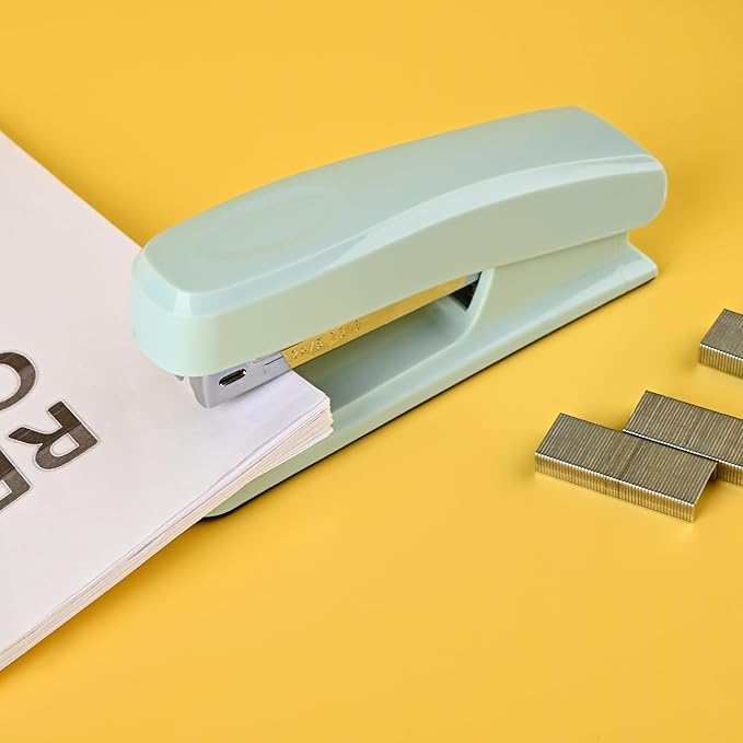 Temiary Staplers for Desk with 2000 Staples Standard, Jam Free, Reduced Effort, Stapler for School Office Home Supplies (Blue)