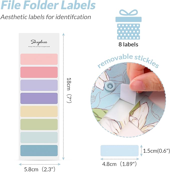 SKYDUE Expanding File Folder with 5 Pockets, Accordion File Organizer,Portable Receipt Paper Documents Organizer,Letter Size Filing Folder School Office Supplies,Sky Blue