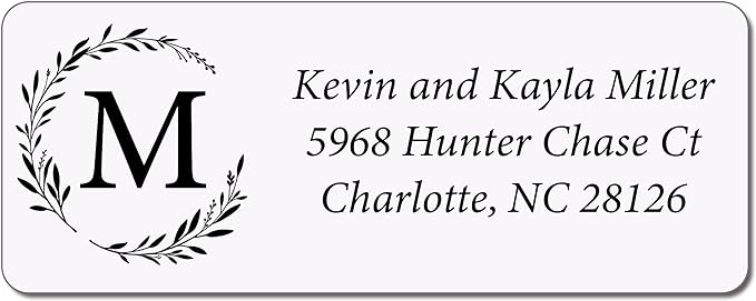 Personalized Return Address Labels Simple - Set of 240 Elegant Custom Mailing Labels for Envelopes, Self Adhesive Flat Sheet Rectangle Personalized Name Stickers (Clear)