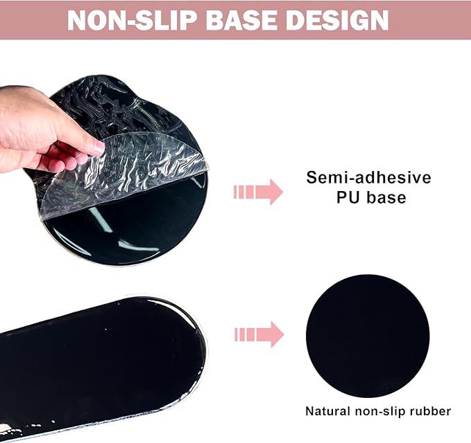 DINKY Large Gaming Mouse Mat and Mouse Pad Wrist Keyboard Wrist Rest Set, Anti-Slip Base Mousepad + Coaster, 35.4 x 15.80-inch, Ergonomic Wrist Support for Home Working Gaming-PinkQuote