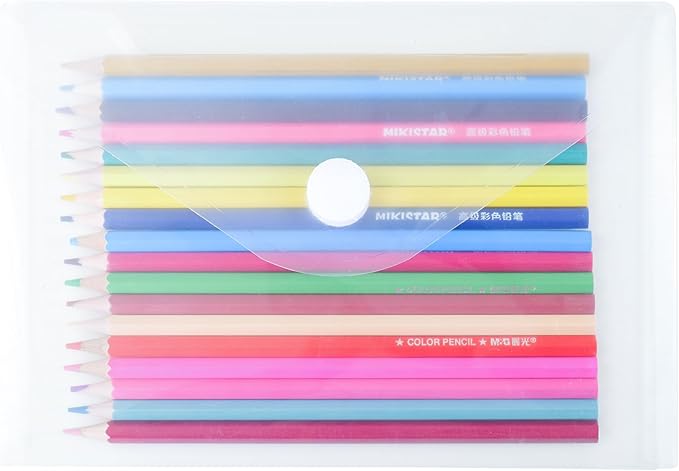 5.5’’ x 8.5’’ Clear Plastic Envelopes Cutting Dies Stencil Crafts Paper File Index Cards Holder 40 Pack Hook Loop Closure