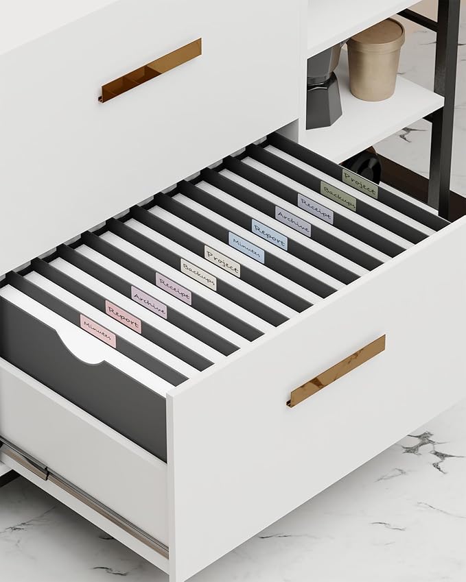 ANSOOK 1 Inch Plastic File Jackets, Manila File Folders Letter Size, Heavy Duty Expanding File Folders, Expansion Pocket, Reinforced Straight Cut Tab, 12 Pack, Black Folders for Office School Home