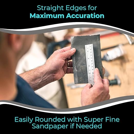 NOKKO Metal Ruler 18 Inch - Pack of 10 - Stainless Steel Ruler Set with Straight Edge Rulers - Precise Metric & Imperial Measurements - Ideal for School, Office, Woodworking & Craft Projects