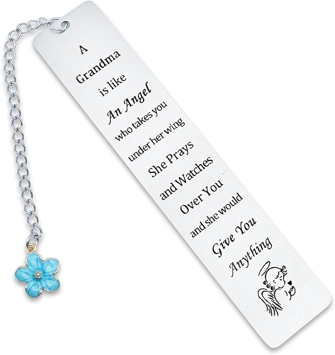 Grandma Gifts Bookmark for Grandma Valentine Mother's Day Gift Christmas Bookmark for Grandmother from Grandaughter Grandson Birthday Gifts for Bookish Book Lover Nana Grammy