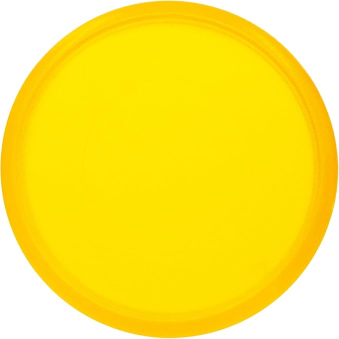 100pcs Discbound Notebook Discs DIY Planner Accessories fits for Tul,Levenger,Arc,Happy Planner,Talia(Transparent Yellow,0.7inch/18mm)