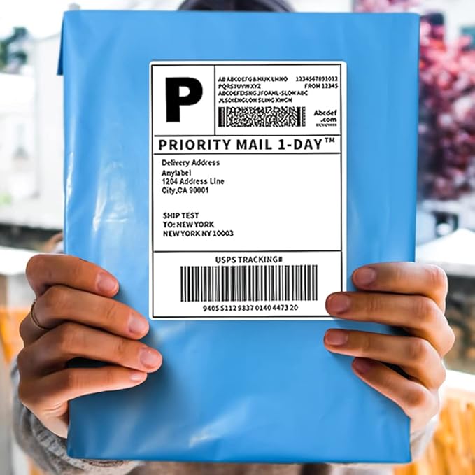 POLYSELLS 50 pcs 24x24 Inches Blue Poly Mailers Shipping Envelopes, Strong Adhesive Sealing, Waterproof, and Tear-resistant Postal Mailing Bags for Clothing, Books, and Accessories