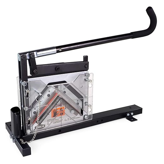 IDL Packaging AC-110 Portable Cutter for Cardboard Edge Protectors up to 4" x 4" x 0.4" Size - Heavy-Duty Tool for V-Board Cardboard Corners of Various Length - Stationary or Fully Portable Use