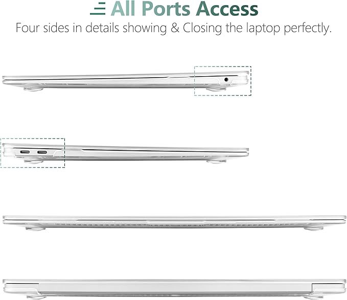 DONGKE Compatible with MacBook Air 13 inch Case 2021 2020 2019 2018 Release A2337 M1 A2179 A1932 with Retina Display Touch ID, Plastic Hard Shell & Keyboard Cover - Florals