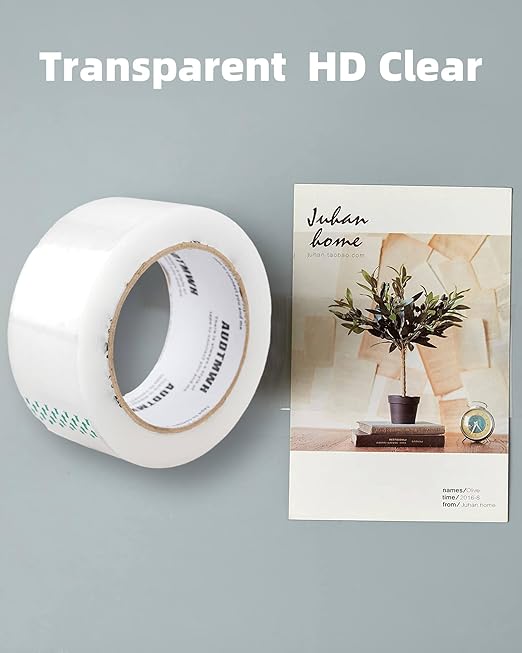 Packing Tape Refills, Clear Packaging Tape Heavy Duty Designed for Moving, Shipping and Packing, Mailing,1.88" x 60 yds, 4 Rolls