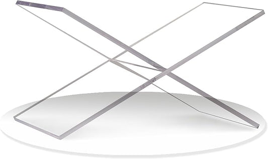 Large Clear Acrylic Book Stand - Perfect for Displaying Open Books on Your Coffee Table - Ideal for Bibles, Cookbooks, Magazines, Each with a Lucite Paperweight
