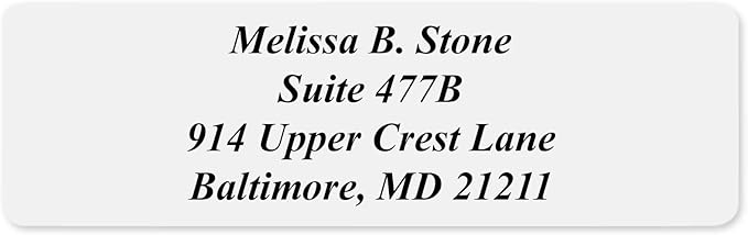 Clear Personalized Return Address Labels with Elegant Dispenser - Roll of 500 Custom See Through Transparent Stickers