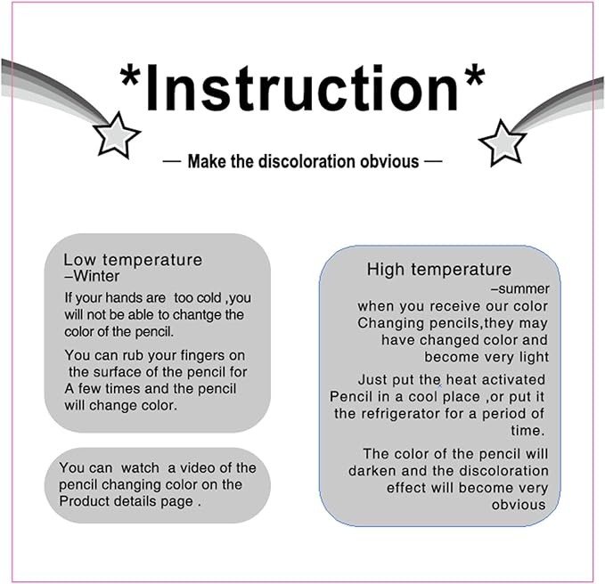 Outus 30 Pieces Color Changing Mood Pencil Bulk with Eraser 2B Wooden Heat Activated Fun Pencils Assorted Colors Thermochromic Pens Gifts for Prizes Birthday Gift Party Favors