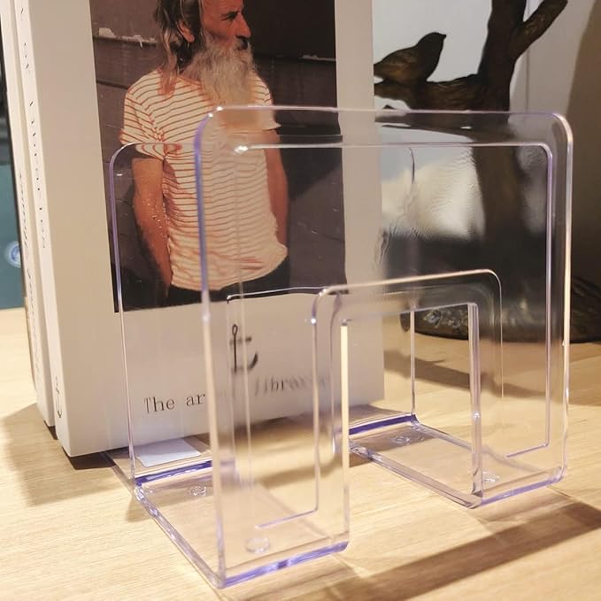 LUGUNU Clear Acrylic Purse Organizer - 3-Section Divider for Handbag Closet Storage - Durable Rack for Purses, Clutches More (Set of 4)