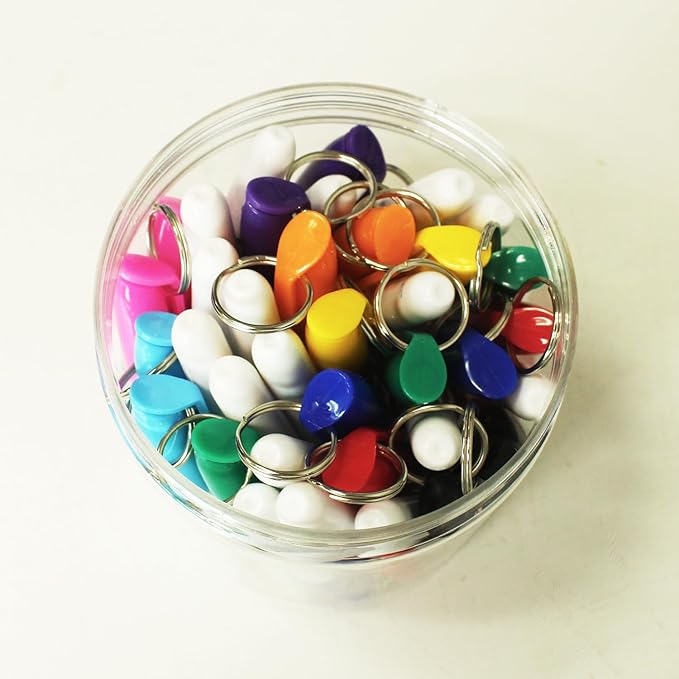 SKKSTATIONERY 36-Pcs Mini Dry Erase Markers with Key Ring, Whiteboard Markers, Marker Pens 3.5'', Markers