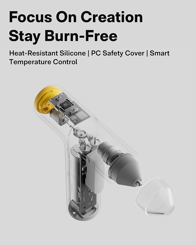 HOTO Cordless Auto Dispensing Glue Gun, Easyflow Hot Glue Gun with 40 Glue Sticks, 30s Fast Preheating, 3000mAh, Anti-Scald & Anti-Drip, Wireless/Wired, Ideal for DIY/Kids Crafts & Home Repairs