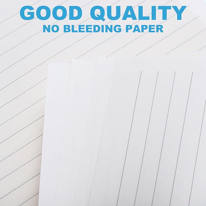 PATIKIL A6 Ruled Refills Inserts 6-Ring Binder Loose Leaf Planner Filler Paper Planner Inserts, 80 Sheets/160 Pages, Lined, White