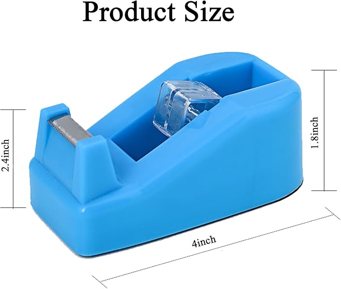 Desktop Tape Dispenser Cute Light Office Tape Dispensers, Nano Pads Fix Base, Green