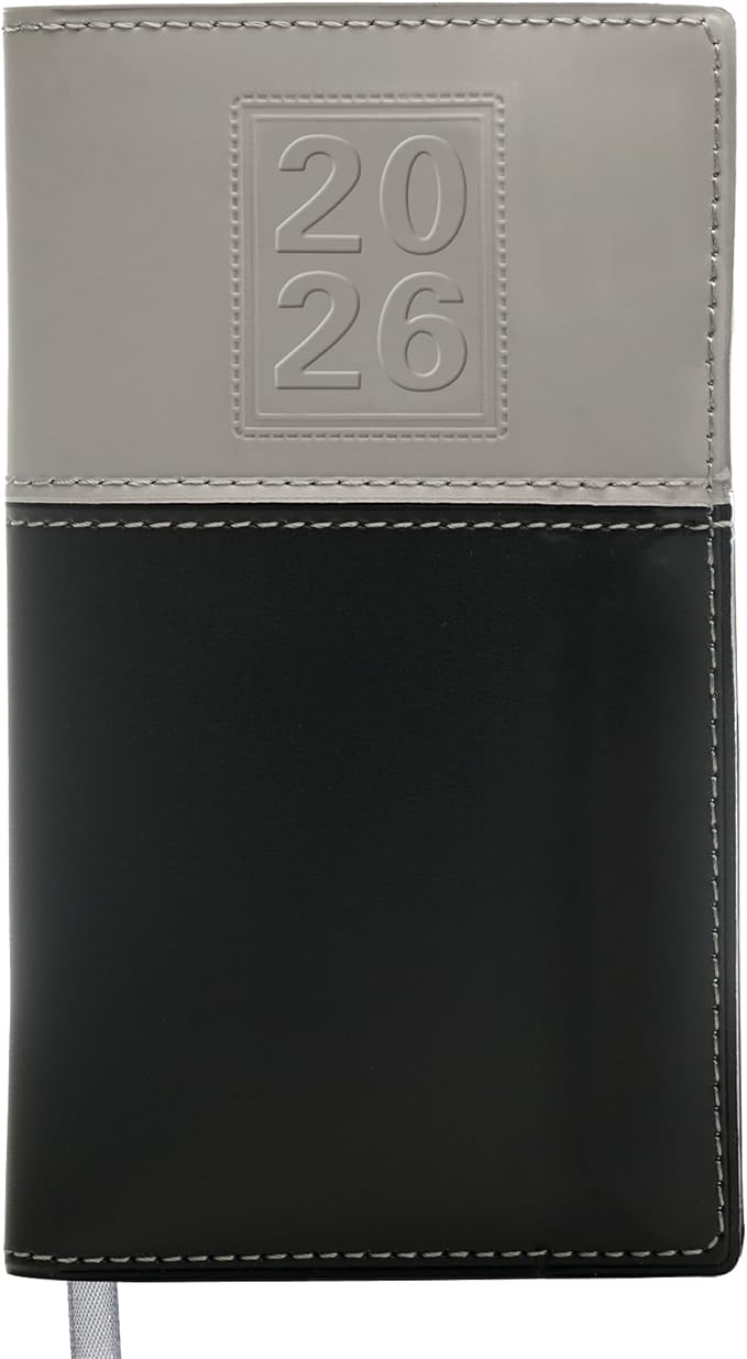 2026 Pocket Planner/Pocket Calendar, 3.5"x6": Includes 14 Months (November 2025 - December 2026) / 2026 Weekly Planner/Weekly Agenda/Monthly Calendar Organizer (Gray/Black)