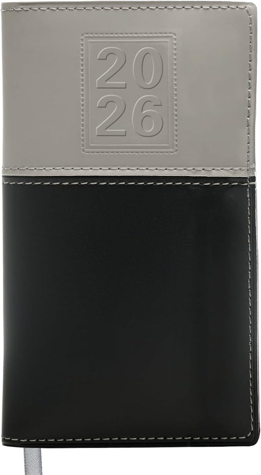 2026 Pocket Planner/Pocket Calendar, 3.5"x6": Includes 14 Months (November 2025 - December 2026) / 2026 Weekly Planner/Weekly Agenda/Monthly Calendar Organizer (Gray/Black)