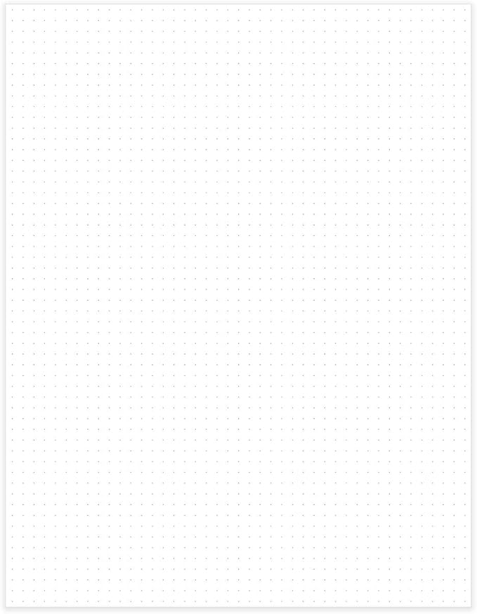 Unpunched Refills Paper, Letter Size Loose Leaf Paper for Ring Binder/Discbound Notebook Planner Inserts, 100 Sheets/200 Pages, White, Dot Grid, 8.5 X 11 Inch