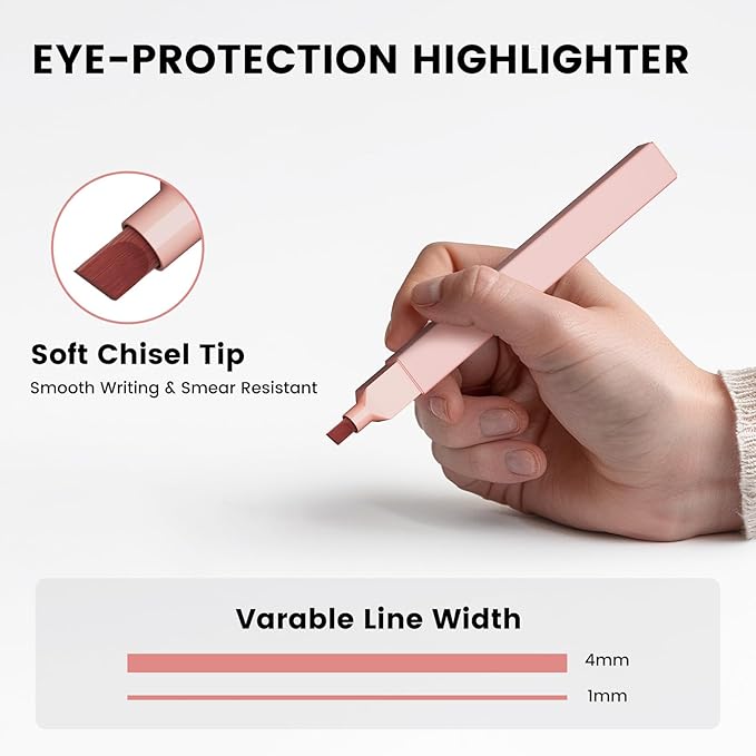 JIMMIDDA- 12 Pack Gel Pens, 0.7mm Black Ink Fine Point Smooth Writing with Aesthetic Highlighters, Quick-dry Long-lasting Pens Set for Journaling School Office Supplies(6 Pens + 6 Highlighters)