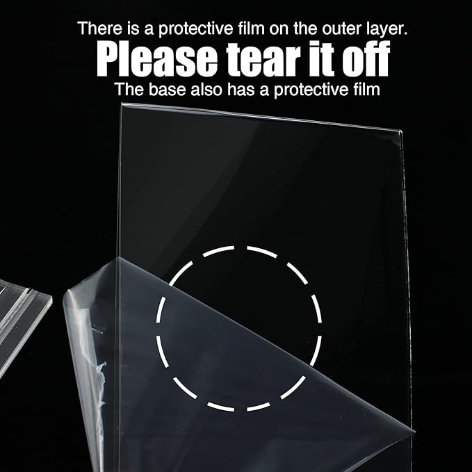 Acrylic Sign Holder, 8.5 x 11 inches Clear Table Menu Display Stand Desktop Display Stand Paper Holder Table Top Sign Holder Suitable for Restaurants, Office, Home, Store (6 pcs)