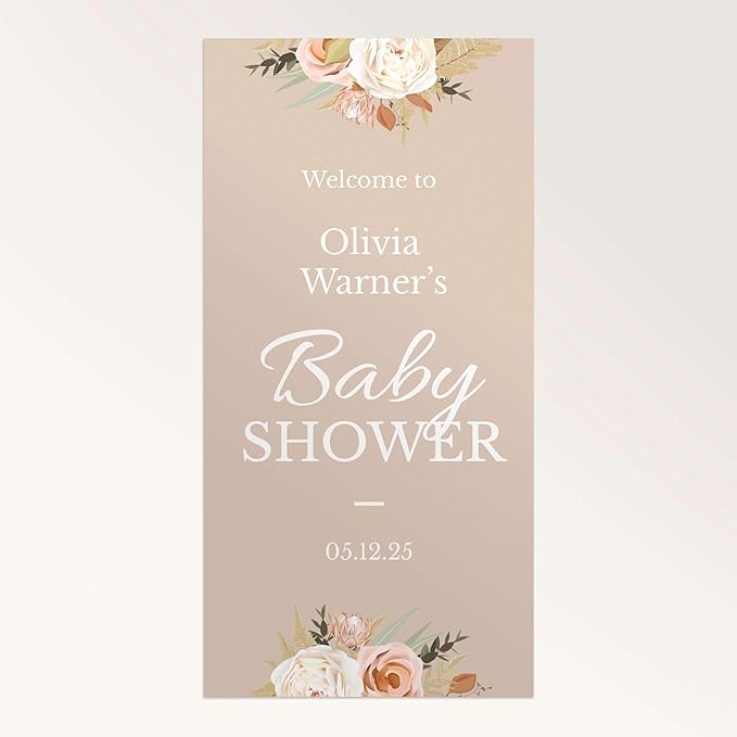 Staples Custom Scrim Vinyl Banner - 24W" x 36L" Quote Banner with 4 Grommets - Durable Outdoor Sign for Events, Promotions, and Business Advertising (Floral Swirl)