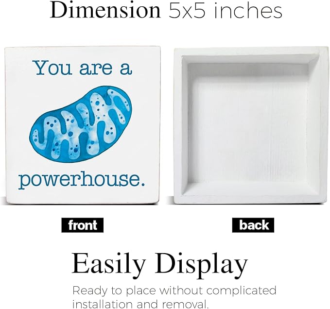 Science Biology Teacher Gifts for Students, Cool Science Biology Classroom Decor, Motivational Quotes Wooden Sign Decor