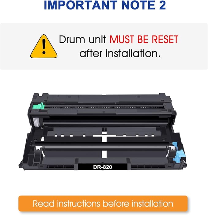 DR820 Drum Unit DR-820 DR 820 HL-L6200DW Compatible Replacement for Brother DR820 for HL-L6200DW HLL6200DW L6200DW MFC-L5850DW MFC-L5900DW MFC-L5700DW HL-L5200DW L5200DWT Printer Drum Unit 2PK