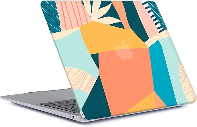 Bandless Case Compatible with MacBook Air 13 Retina 2018 2019 2020 Model A1932 A2179 A2337 M1, Plastic Hard Shell Protective Cover & Keyboard Skin 13 in with Touch ID - Colored Pattern