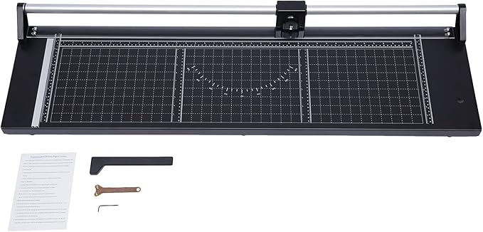 Manual Heavy Duty 36 Inch Rolling Cutter Precision Rotary Paper Trimmer for Photo Paper, Film, Art Paper Jam, Office Paper, Thin Plastic Soft Board, PVC,Cutting Table,Professional Rolling Trimmer