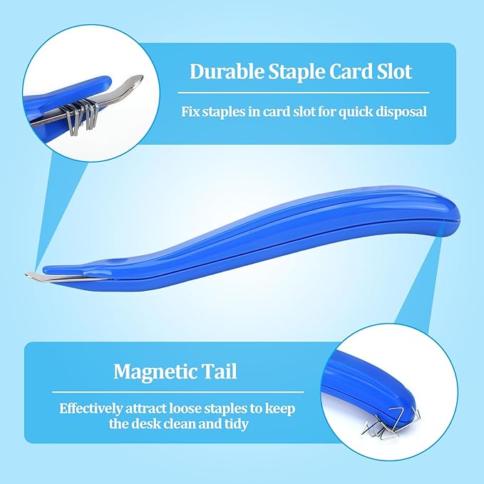 4 PCS Magnetic Staple Remover Tools, Professional Stapler Removers Staple Puller Remover,Staple Remover Stick for Home School Office
