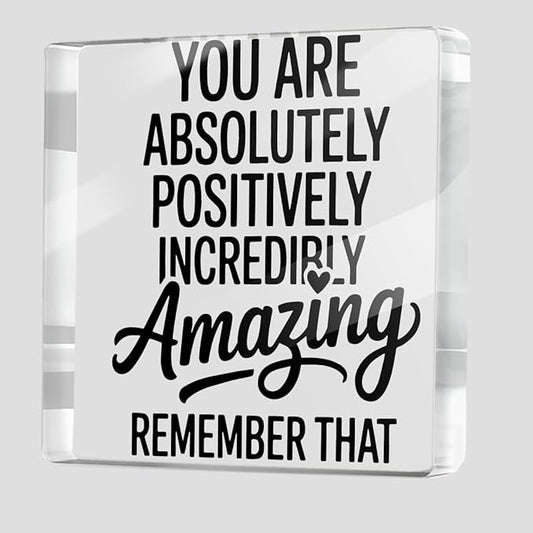 Inspirational Gifts for Women, Cheer up Gifts for Women Friend Birthday Christmas Graduation, Encouragement Acrylic Sign, Desk Decorative Signs for Home Office Living Room