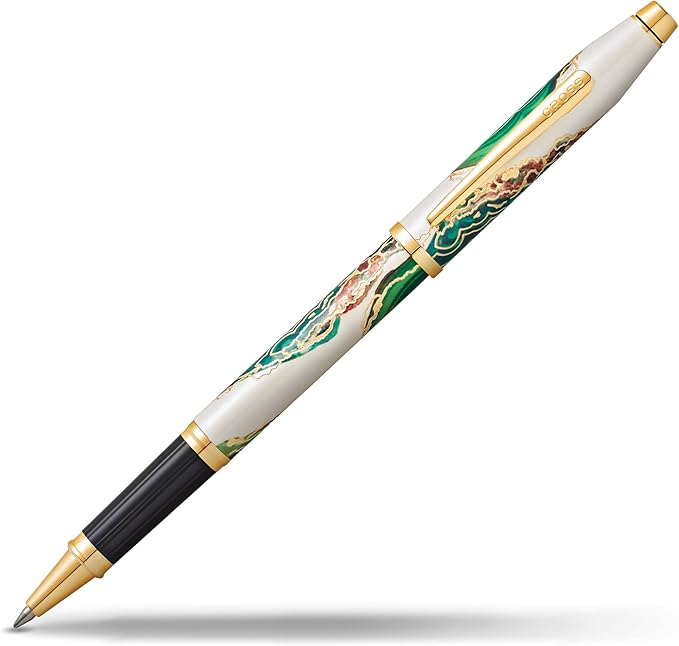 Cross Wanderlust Refillable Rollerball Pen Presented in a Luxury Gift Box - Medium Point, Black Ink,